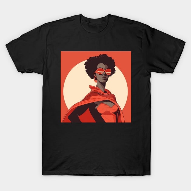 African Queen, Afro Superhero, Female Warrior, Black History T-Shirt by dukito